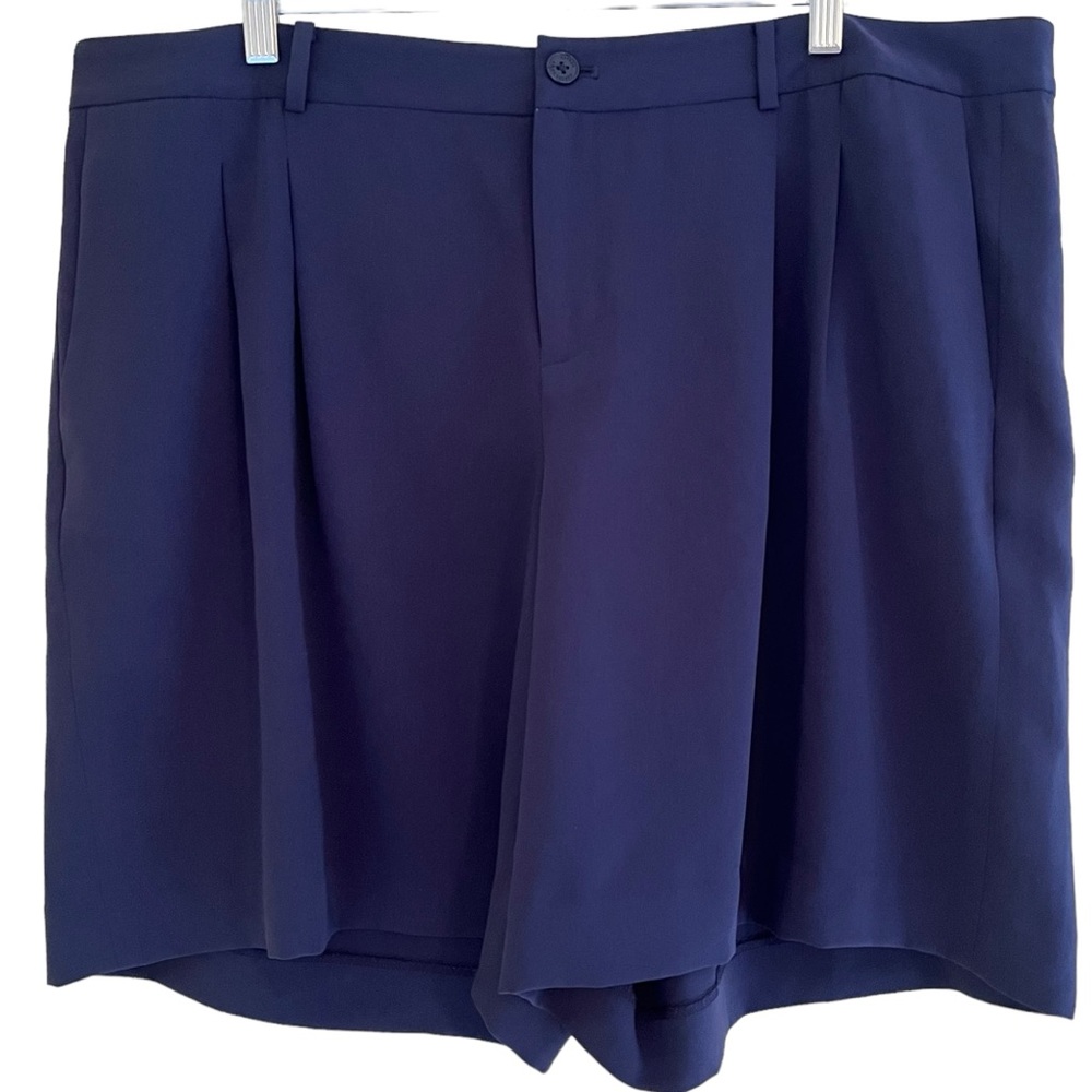 Lauren Ralph Lauren Navy Blue Pleated Polyester Short 16W